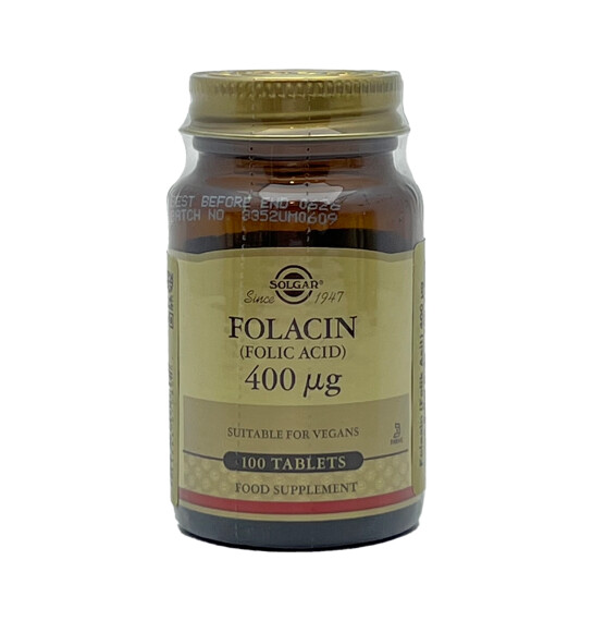 Solgar Folacin Folic acid 400 mkq N100 tab - SOLGAR