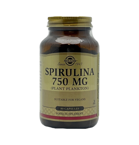Solgar Spirulina 750 mg N80 kap - SOLGAR