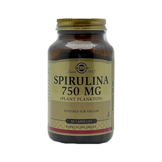 SOLGAR SPIRULINA 750MG N80 CAP - 1
