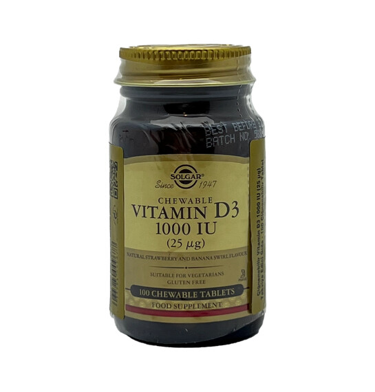 Solgar Vitamin D3 25 mkq 1000 İU N100 tab - SOLGAR