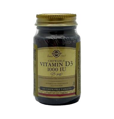 Solgar Vitamin D3 25 mkq 1000 İU N100 tab - SOLGAR