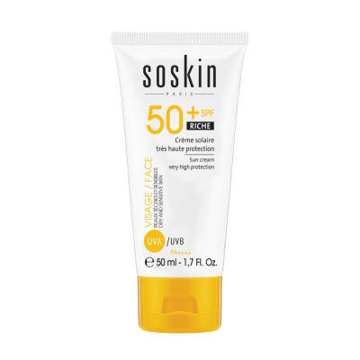 Soskin 1734 SPF 50+ Rich Sun Cream Very High Protection, 50 ml - SOSKIN