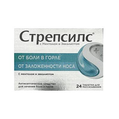 STREPSILS MENTOL EVKALIPT N24 PASTIL - 
