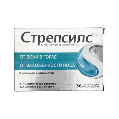 STREPSILS MENTOL EVKALIPT N36 PASTIL - 