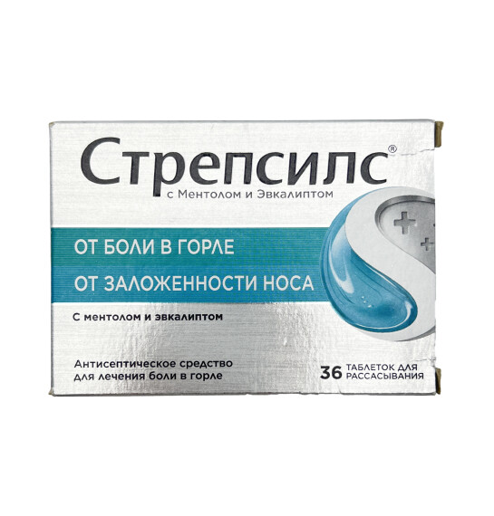 STREPSILS MENTOL EVKALIPT N36 PASTIL - 