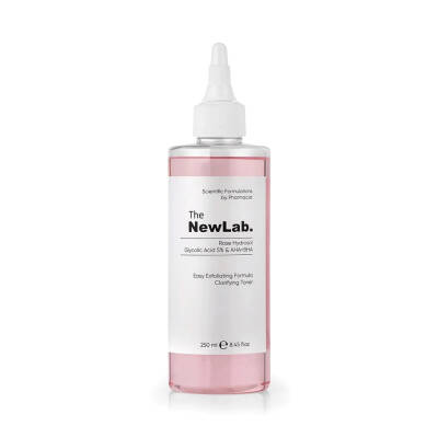 THE NEWLAB.9934 ROSE HYDROSOL GLYCOLIC ACID 5%+AHA+BHA CLARIFYING TONER 250ML - THE NEWLAB
