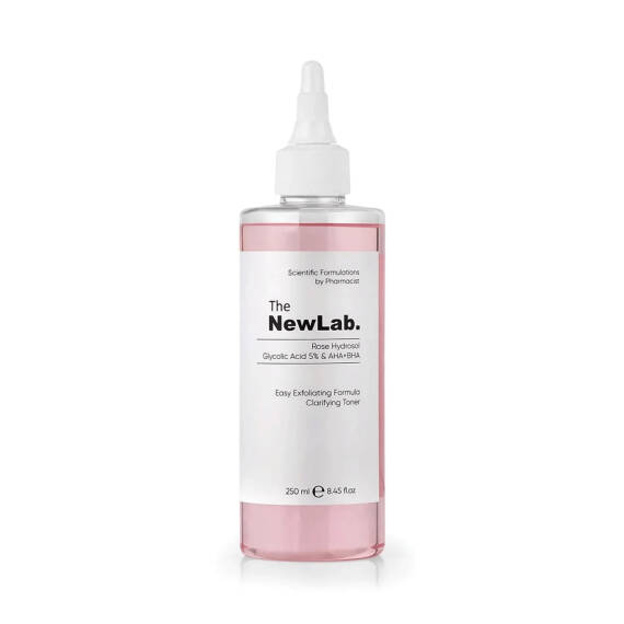 THE NEWLAB.9934 ROSE HYDROSOL GLYCOLIC ACID 5%+AHA+BHA CLARIFYING TONER 250ML - 1