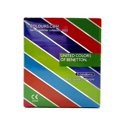 United Colors Of Benetton Göy,Qırmızı,Bənövşəyi N3 prezervativ - UNITED COLORS OF BENETTON