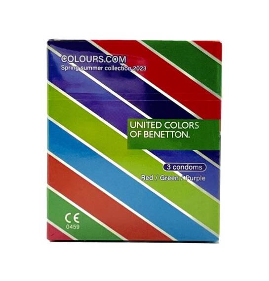 United Colors Of Benetton Göy,Qırmızı,Bənövşəyi N3 prezervativ - 1