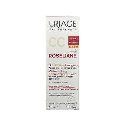 URIAGE 3484 EAU THERMALE ROSELIANE CC CREAM SPF50+VISIBLE REDNESS NEUTRALIZING TINTED CARE 40ML - 