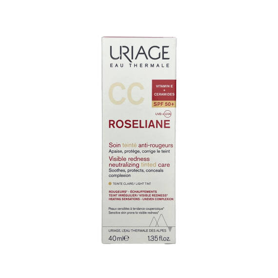 URIAGE 3484 EAU THERMALE ROSELIANE CC CREAM SPF50+VISIBLE REDNESS NEUTRALIZING TINTED CARE 40ML - 1