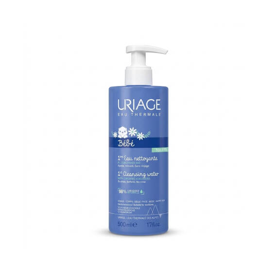 URIAGE 8719 EAU THERMALE BEBE TOILETTE CLEANSING WATER WITH ORGANIC EDELWEISS 500ML - 1