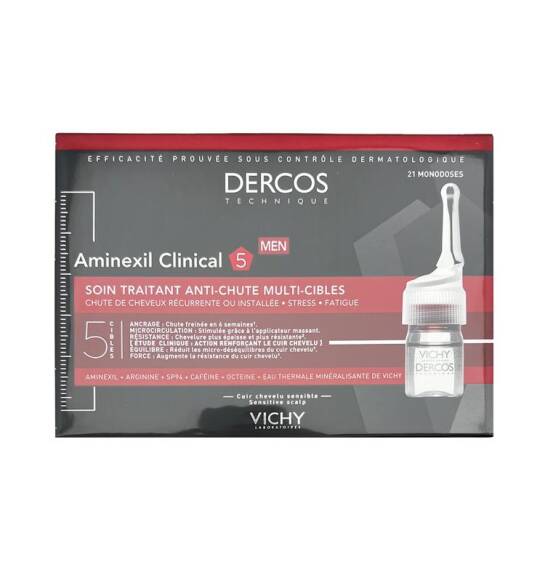 Vichy Dercos Aminexil Clinical 5 kişilər üçün 6ml 21 ədədli ampula - 1