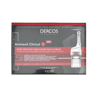 Vichy Dercos Aminexil Clinical 5 kişilər üçün 6ml 21 ədədli ampula - VICHY