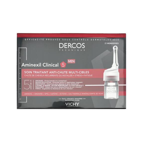 Vichy Dercos Aminexil Clinical 5 kişilər üçün 6ml 21 ədədli ampula - 1