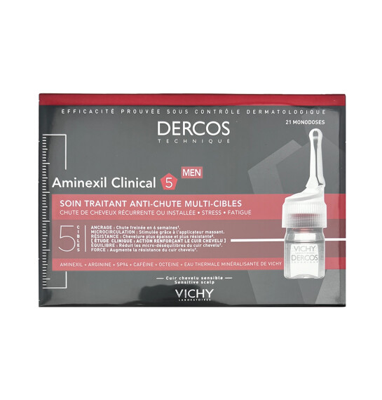 Vichy Dercos Aminexil Clinical 5 kişilər üçün 6ml 21 ədədli ampula - VICHY