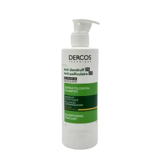 Vichy Dercos Anticaspa DS quru saçlar üçün kəpəyə qarşı intensiv şampun 390 ml - 1