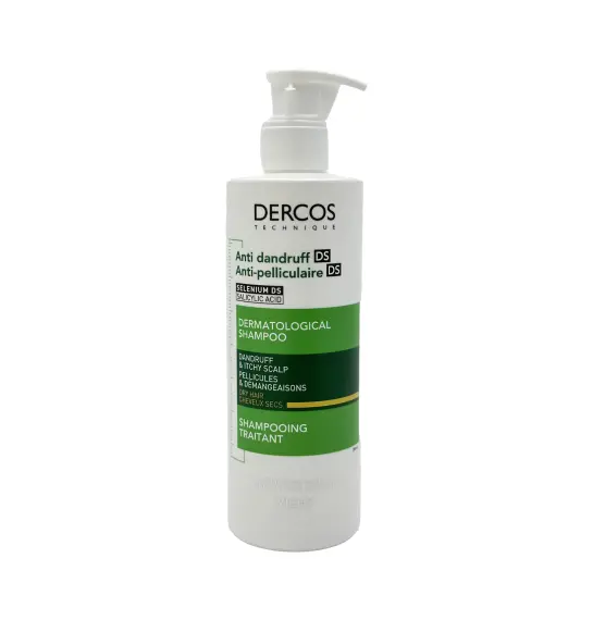 Vichy Dercos Anticaspa DS quru saçlar üçün kəpəyə qarşı intensiv şampun 390 ml - 1