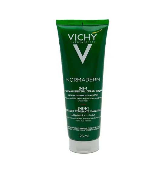 Vichy Normaderm 3/1 təmizləyici gel, skrab, maska 125 ml - 1