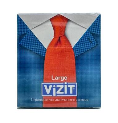 Vizit böyük ölçü prezervativ 3 ədədli. - VIZIT