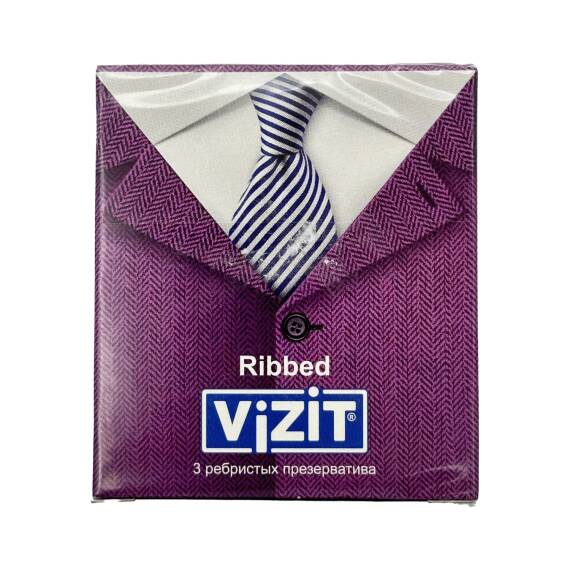 Vizit halqalı və yivli prezervativ 3 ədədli. - 1