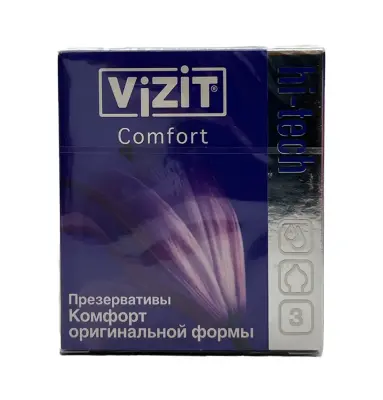 Vizit komfort prezervativ 3 ədədli. - 1