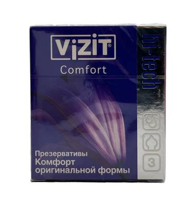 Vizit komfort prezervativ 3 ədədli. - VIZIT