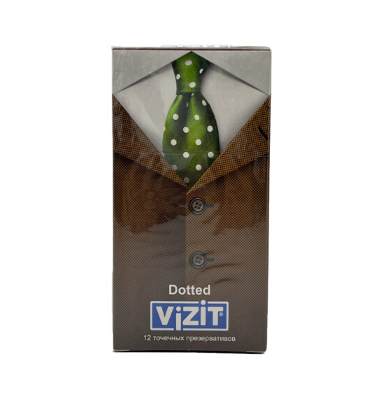 Vizit nöqtəli və yivli prezervativ 12 ədədli. - VIZIT