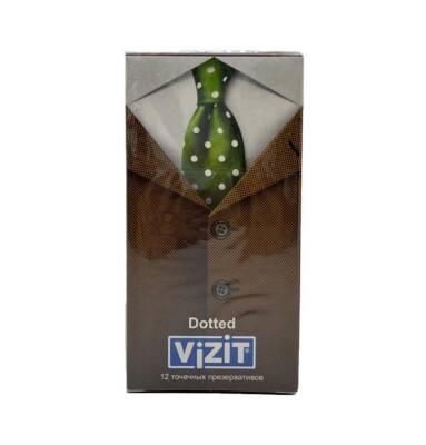 Vizit nöqtəli və yivli prezervativ 12 ədədli. - VIZIT