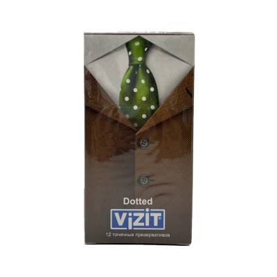 Vizit nöqtəli və yivli prezervativ 12 ədədli. - VIZIT