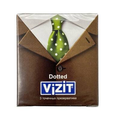 Vizit nöqtəli və yivli prezervativ 3 ədədli. - VIZIT
