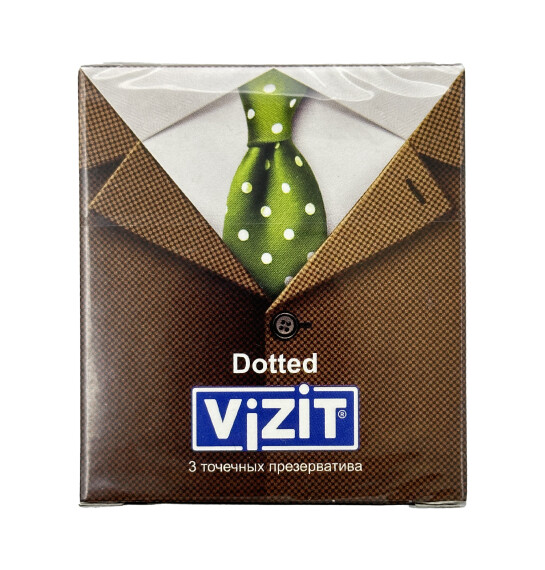 Vizit nöqtəli və yivli prezervativ 3 ədədli. - VIZIT