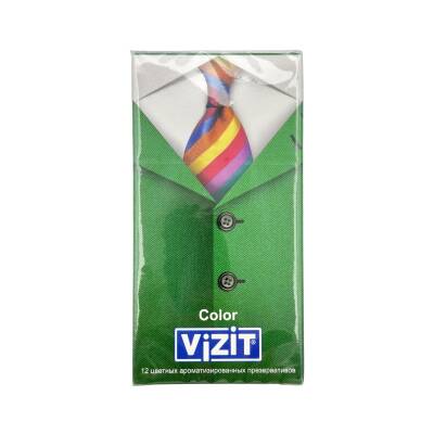 Vizit rəngli prezervativ 12 ədədli. - VIZIT