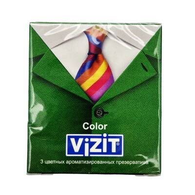 Vizit rəngli prezervativ 3 ədədli. - VIZIT