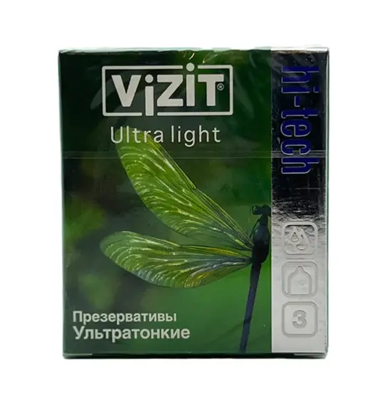 Vizit ultra incə prezervativ 3 ədədli. - 2