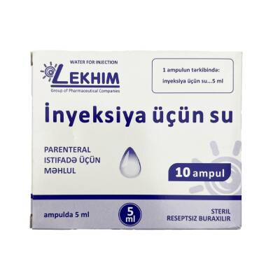 Voda Dlya Ineksiya 1 Qr 5 ml N10 Ampul