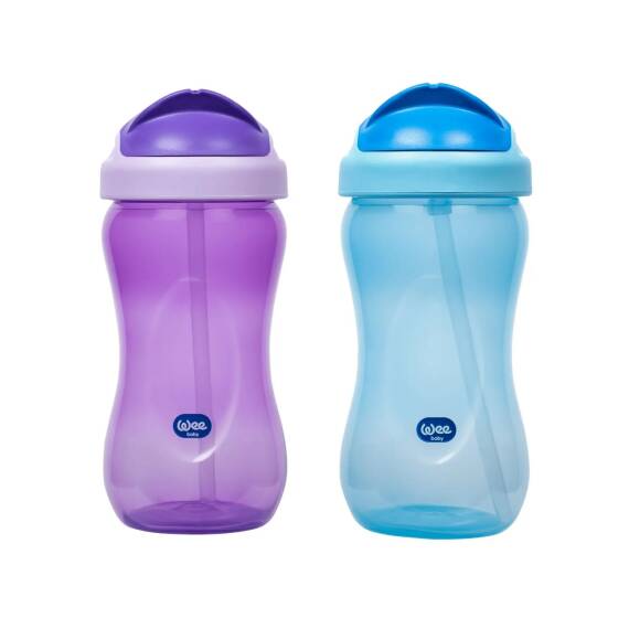 Wee rəngli pipetli su qabı 6 ay+ 340 ml - 1