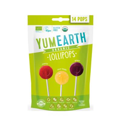 Yumearth orqanik lollipoplar albalı-alma-üzüm N14 - YUMEARTH