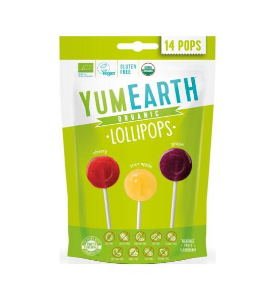 Yumearth orqanik lollipoplar albalı-alma-üzüm N14 - 1